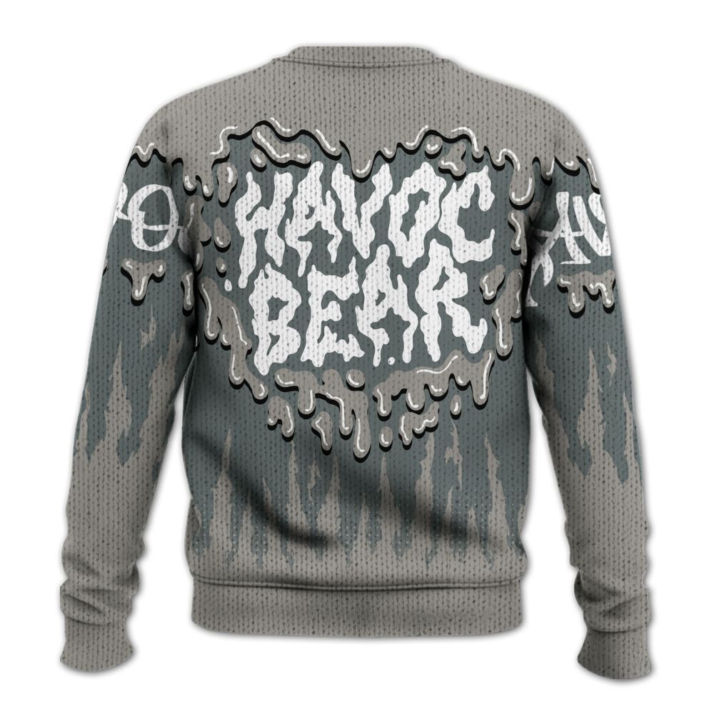 Knitted Sweater To Match Cool Grey 9s - Havok Bear Dripping