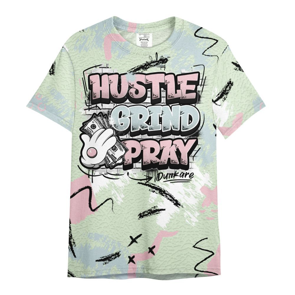 Shirt To Match Spring Is In The Air 3s - Hustle Grind Pray Graphic Street Style All Over Print