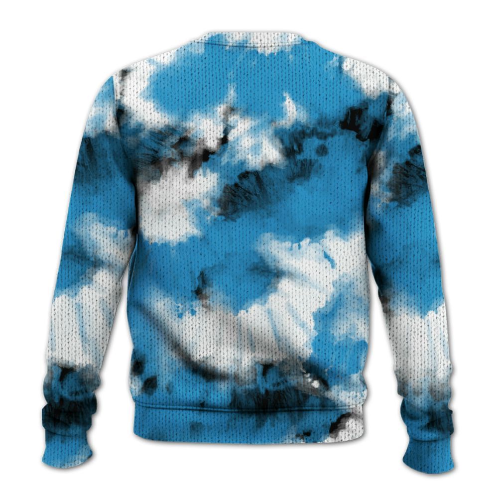 Knitted Sweater To Match Powder Blue 9s - Tie Dye FK Around Find Out