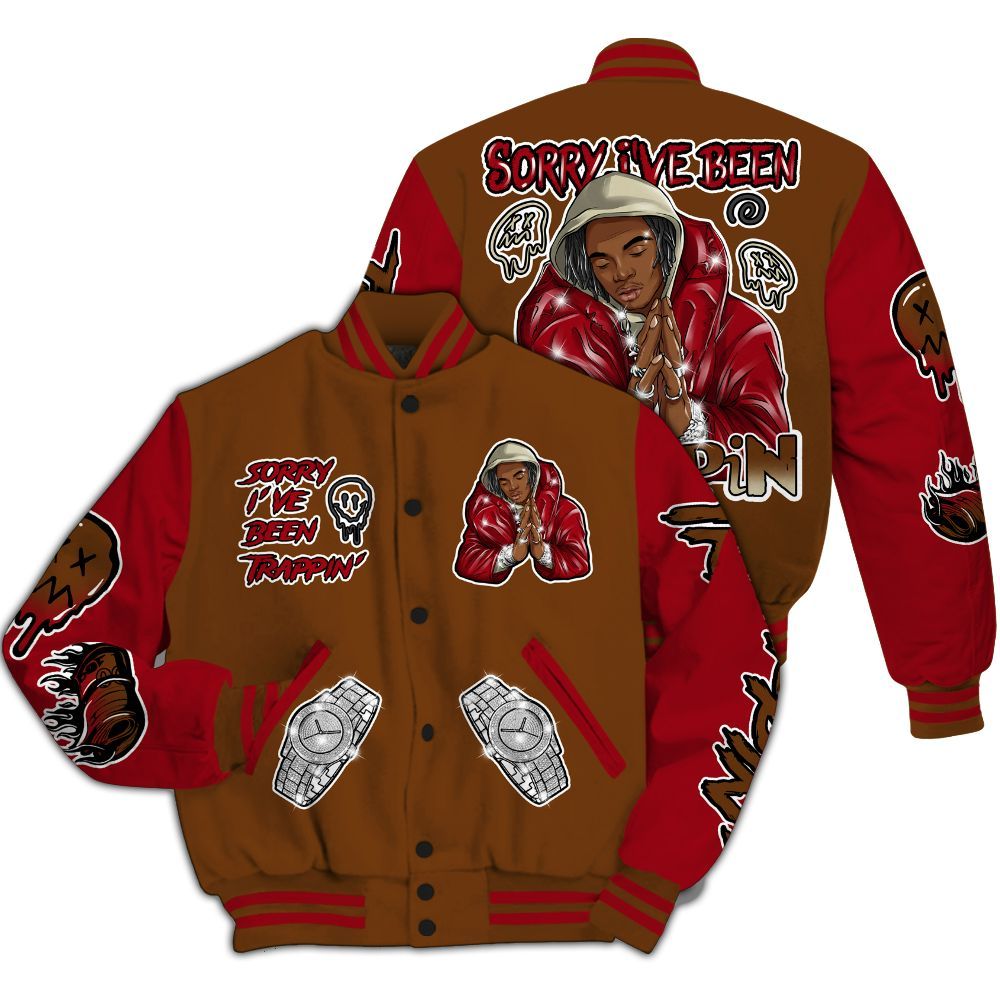 Varsity Jacket To Match Archaeo Brown 5s - Trappin' Unique All Over Print