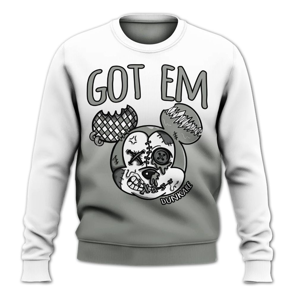 Sweatshirt To Match Paris Cement Grey 4s - Got Em Dripping All Over Print