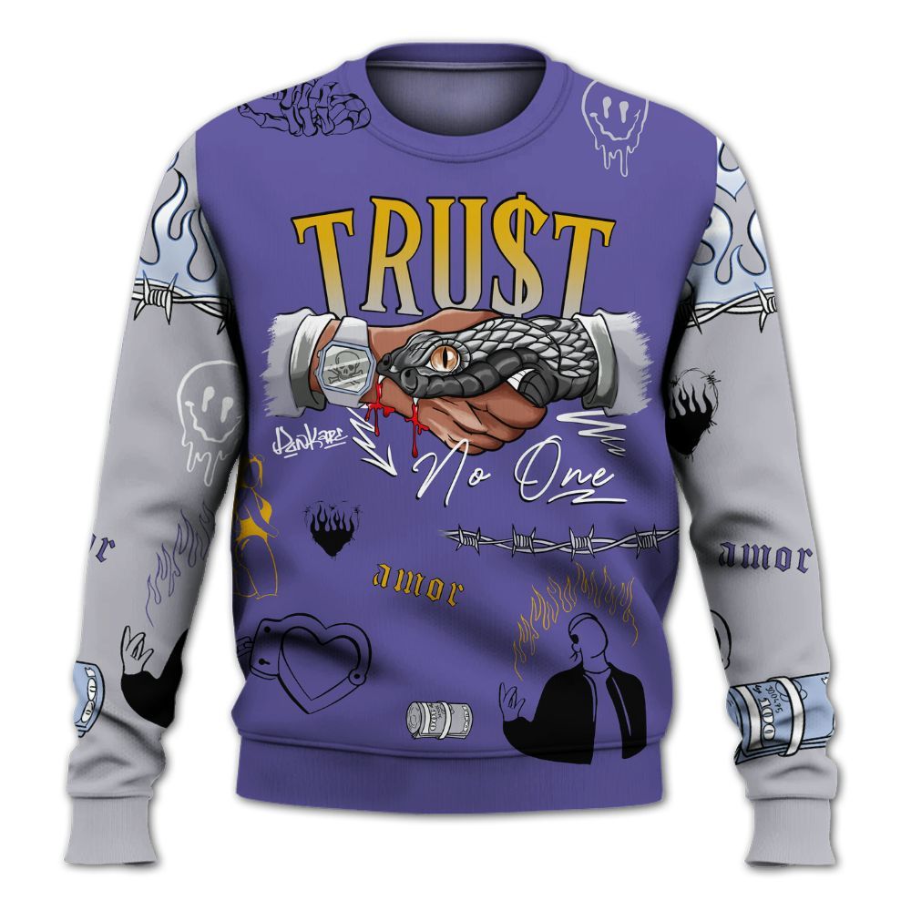 Sweatshirt To Match Lakeshow 4s - Snake Trust No One All Over Print