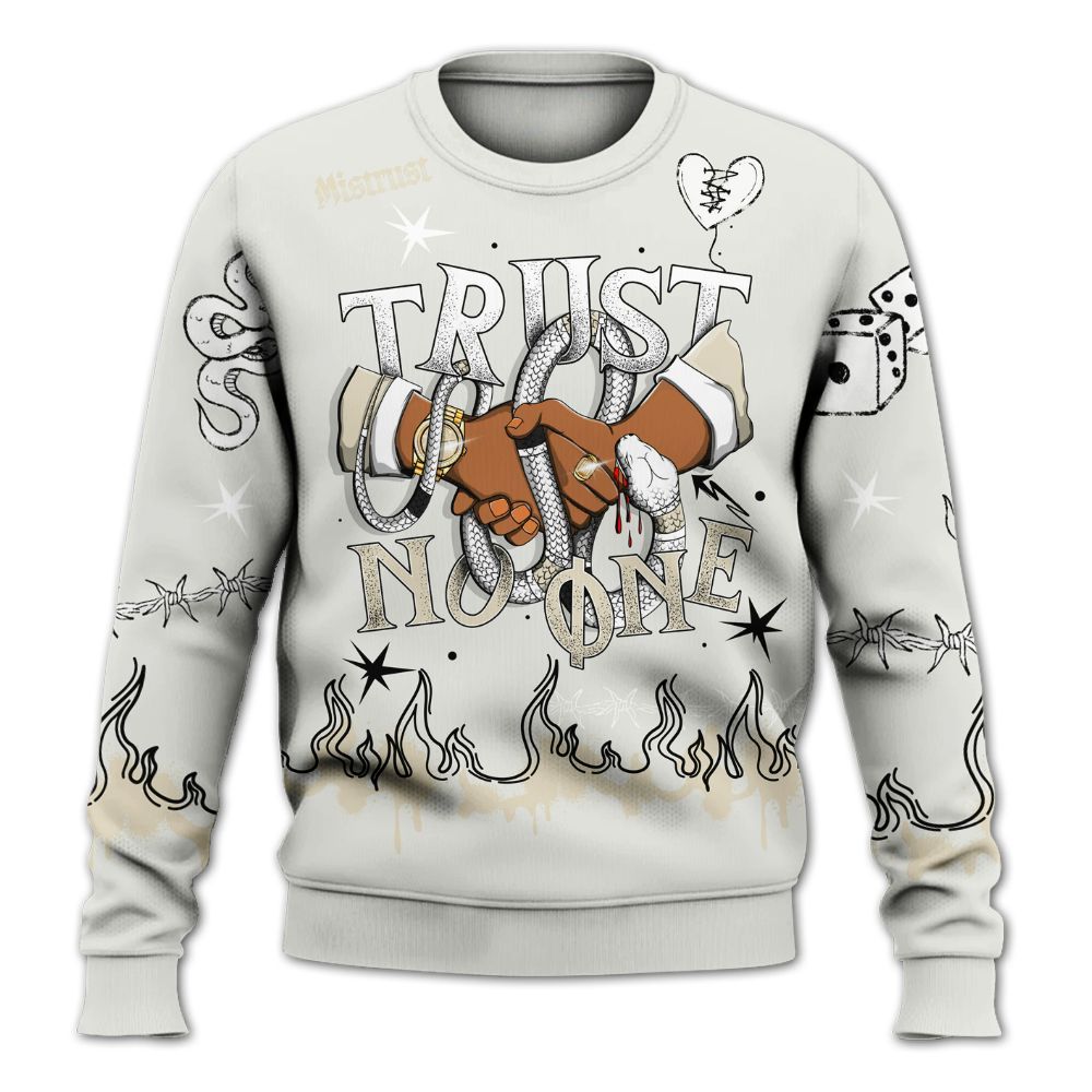 Sweatshirt To Match Grand Finale 11s Shirt, Trust No One Snake-Bite Doodle Crayon All Over Print