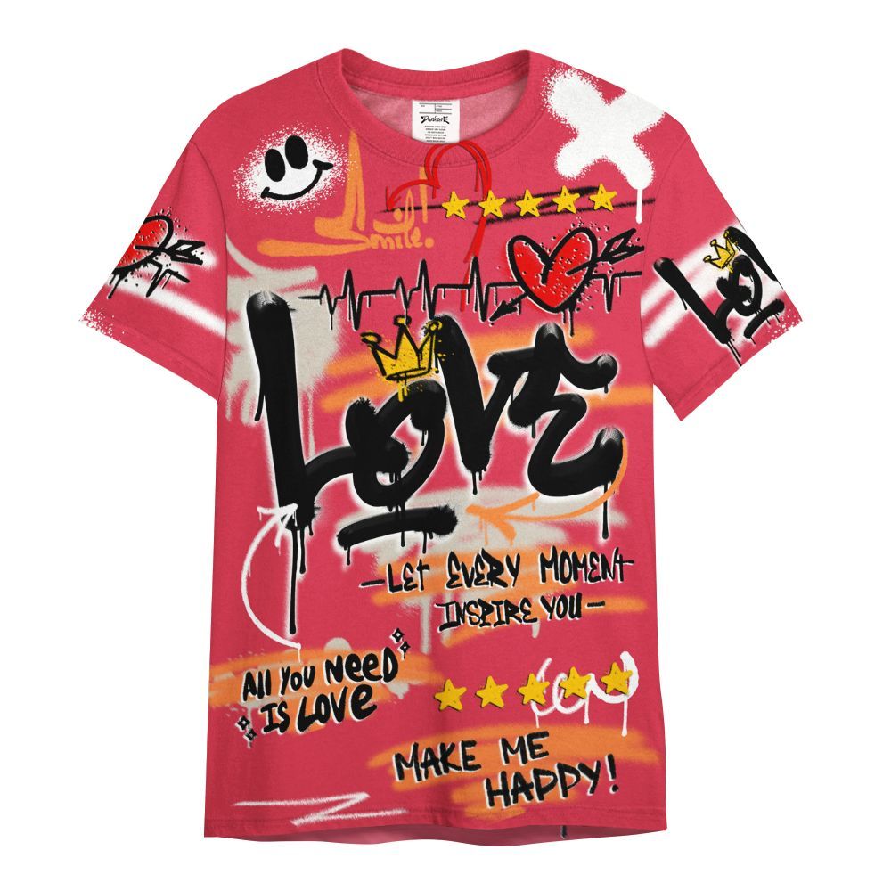 Shirt To Match Air Max Portal Bright Ceramic - Happy Love Beats Graffiti Streetwear All Over Print