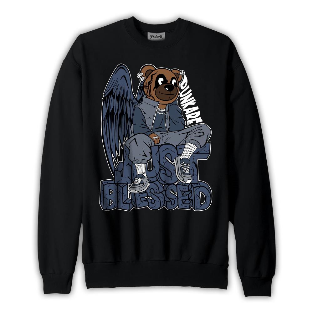 Sweatshirt To match Low Diffused Blue 11s Sweatshirt - Blessing Bear Graphic