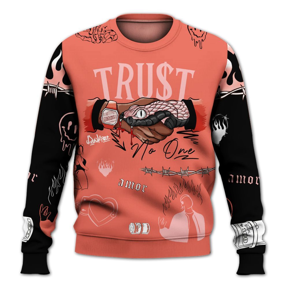 Sweatshirt To Match Low OG PSG 1s - Snake Trust No One All Over Print
