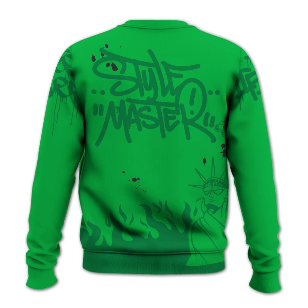 Sweatshirt To Match Lucky Green 5s - Graphic Fck Around Find Out All Over Print