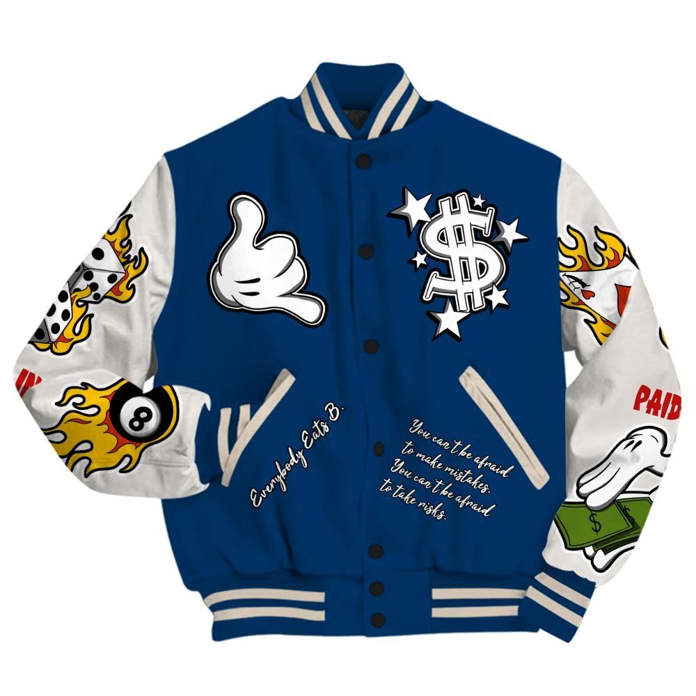 Varsity Jacket To Match Retro Rare Air 11s - Everybody Paid In Full Graphic All Over Print