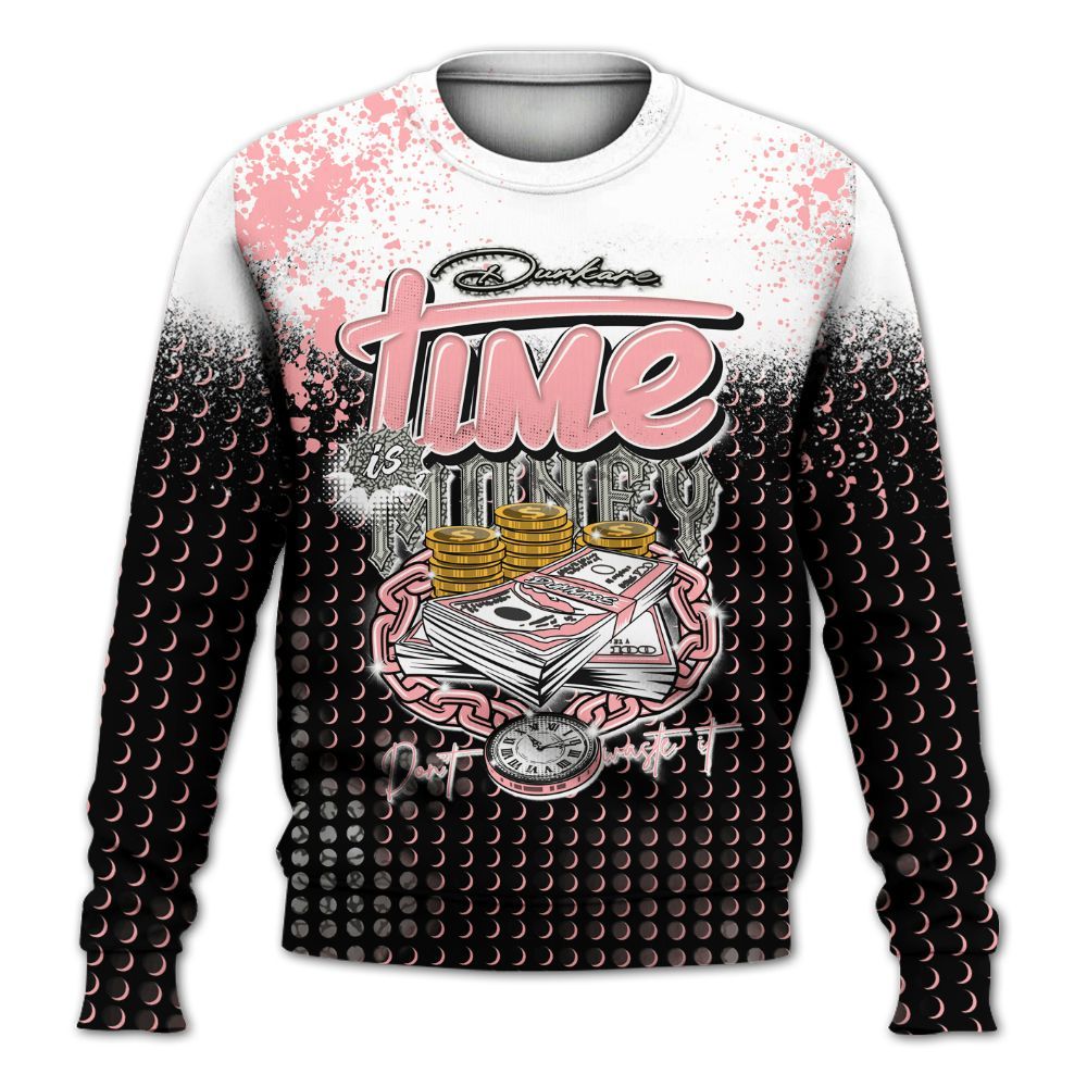 Sweatshirt To Match Retro Wings 3s - Halftone Time Is Money All Over Print