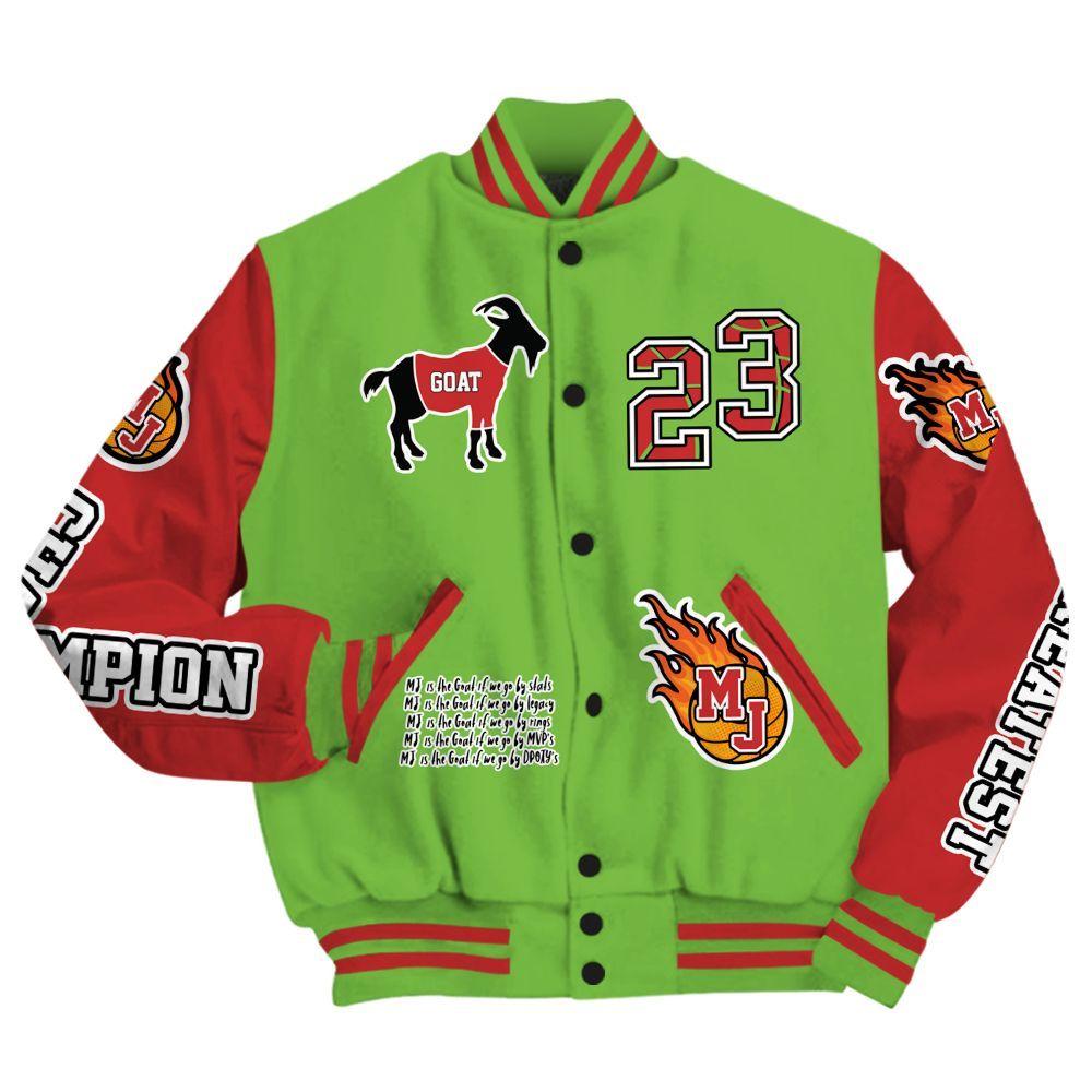 Varsity Jacket To Match Air Max Waffle SP Action Green - 23 G.0.A.T Jump Up Basketball All Over Print