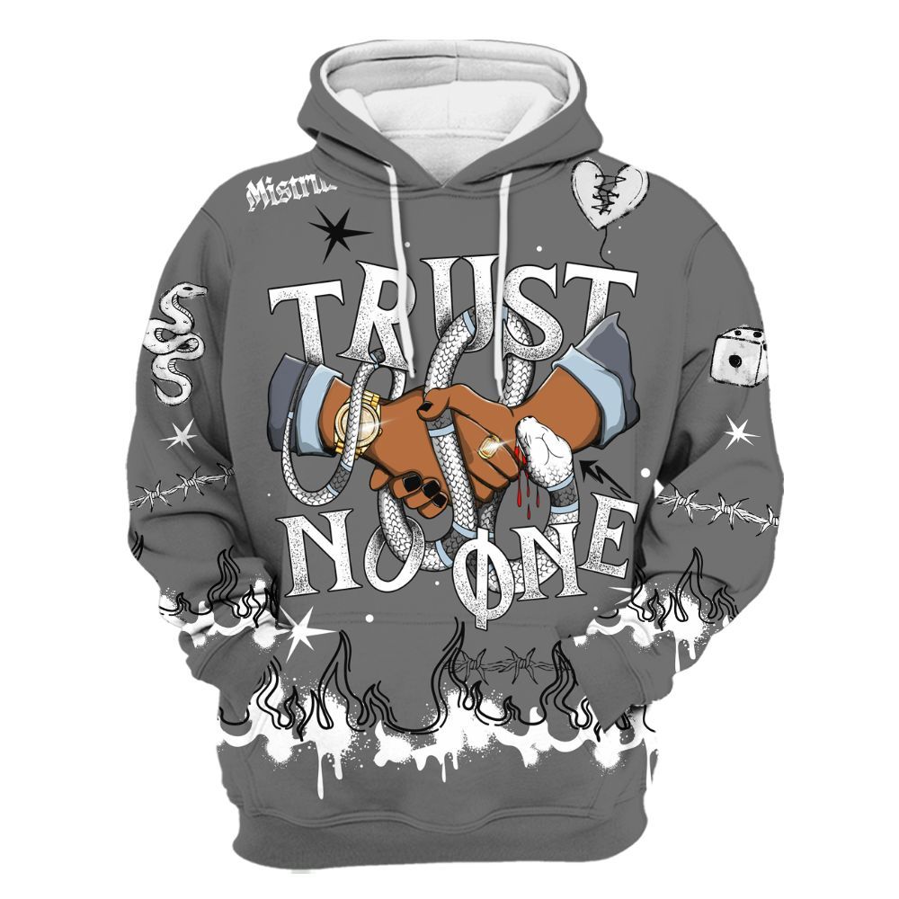 Hoodie To Match Cool Grey 6s - Trust No One Snake-Bite Doodle Crayon All Over Print