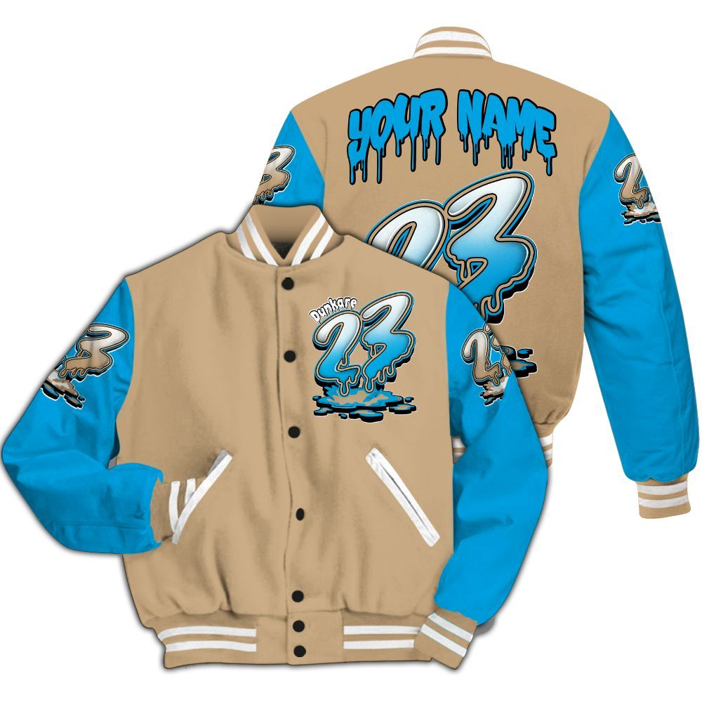 Varsity Jacket To Match H-Town 11s - Custom Name 23 Drip All Over Print