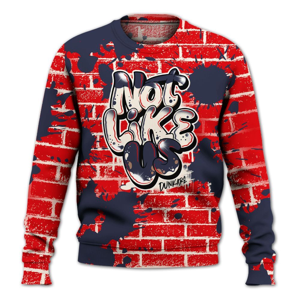 Sweatshirt To Match Low OG Howard University 1s - None Like Us Graphic Brick Art All Over Print