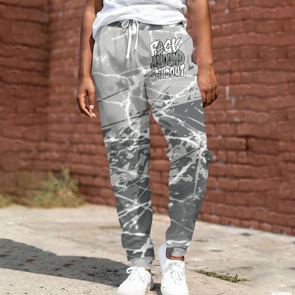 Sweatpant To Match Retro Wet Cement 4s - F Around Find Out Graphic Profound All Over Print