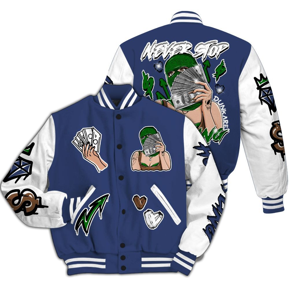 Varsity Jacket To Match Midnight Navy 13s - Hustling Unique All Over Print