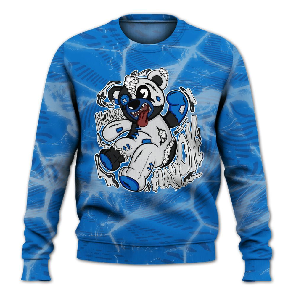 Sweatshirt To Match Blueberry 12s - Havok Bear All Over Print