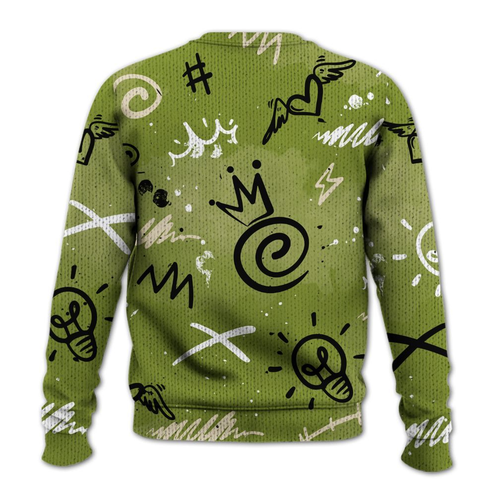 Knitted Sweater To Match SB Dunk Low Asparagus - Drip Been Di2ferent