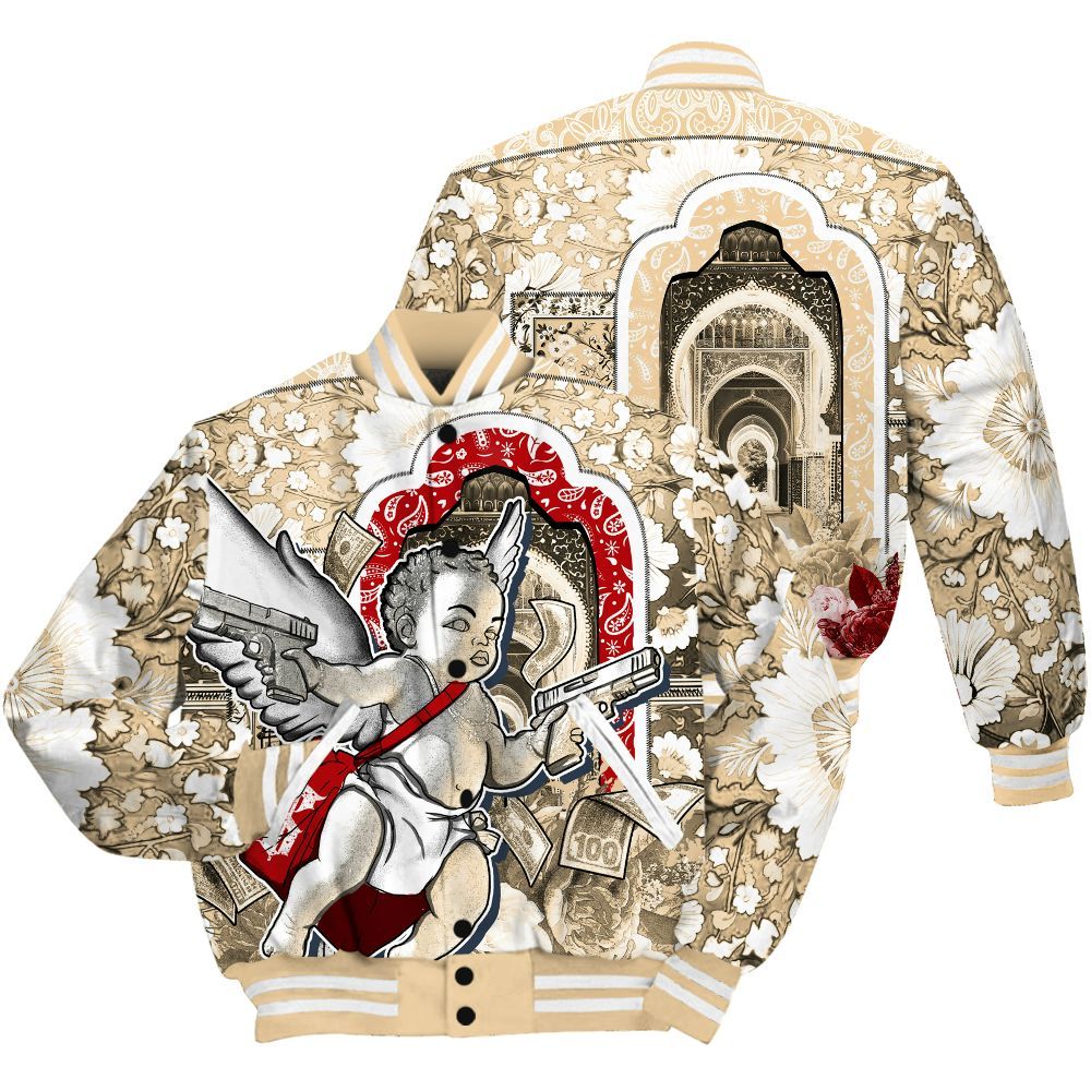 Varsity Jacket To Match Dunk Low Strawberry Waffle - Angel Money Bag All Over Print