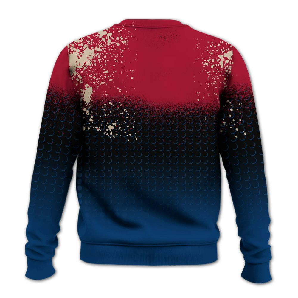 Sweatshirt To Match Rare Air 4s - Time Is Money Halftone All Over Print