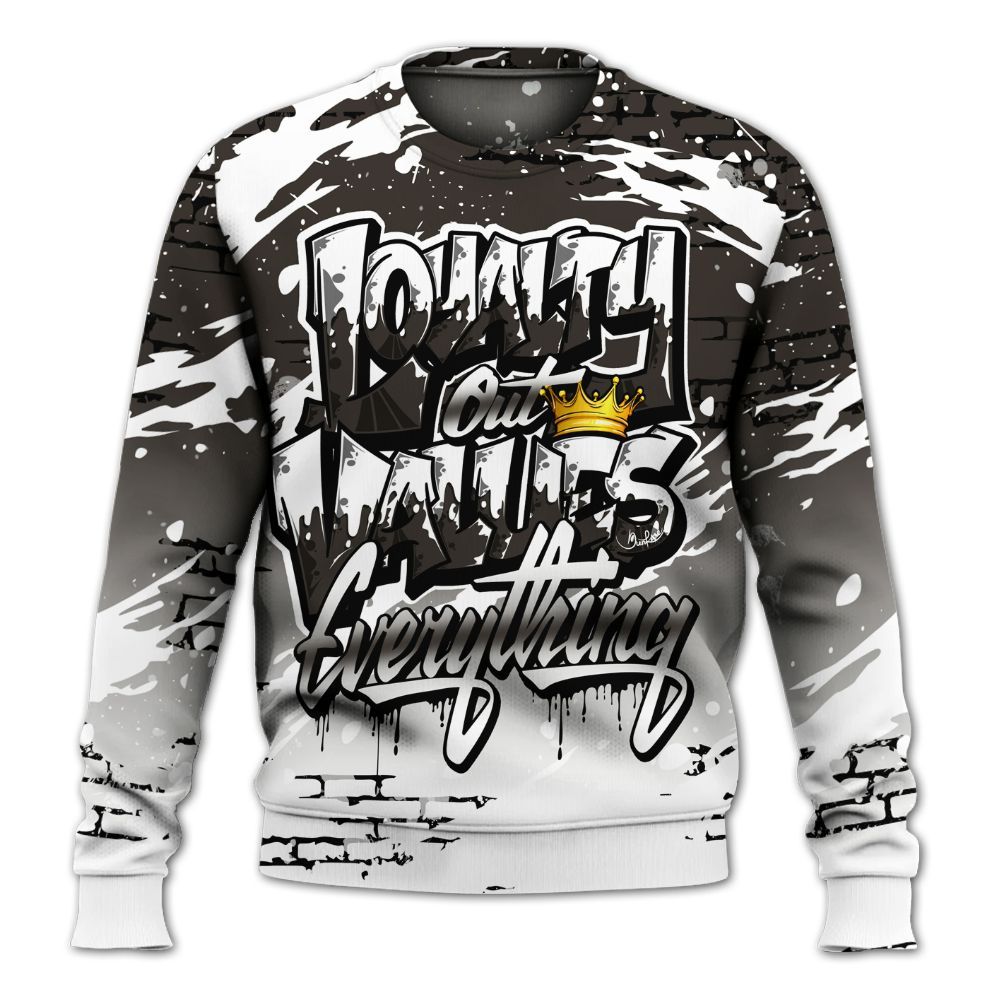 Sweatshirt To Match Baroque Brown 12s - Values Of Loyalty Drip All Over Print