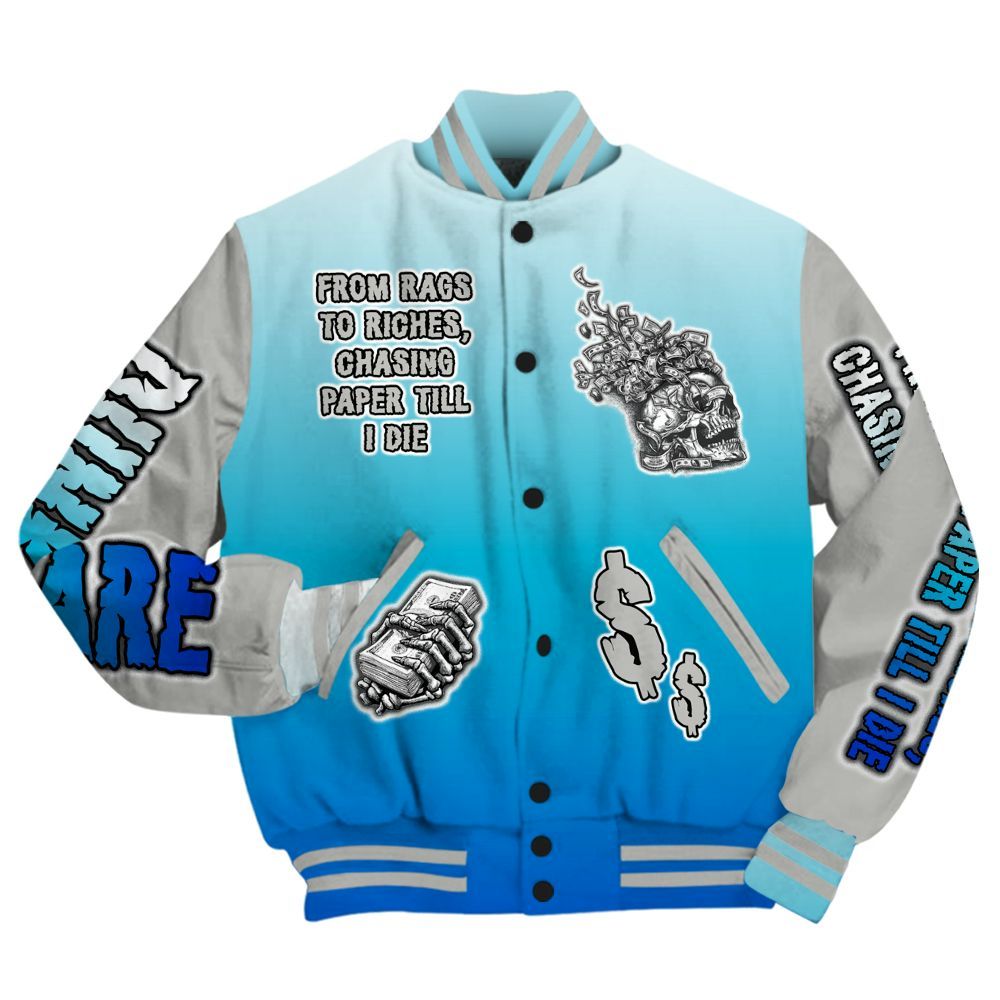 Varsity Jacket To Match Air Max One Block Down Blue - From Rags To Riches All Over Print
