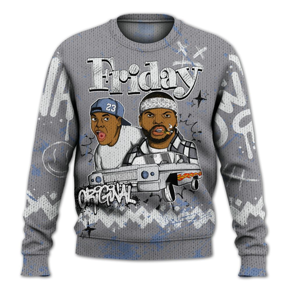 Knitted Sweater To Match Low Cement Grey 11s - Friday Sneaker Crayon