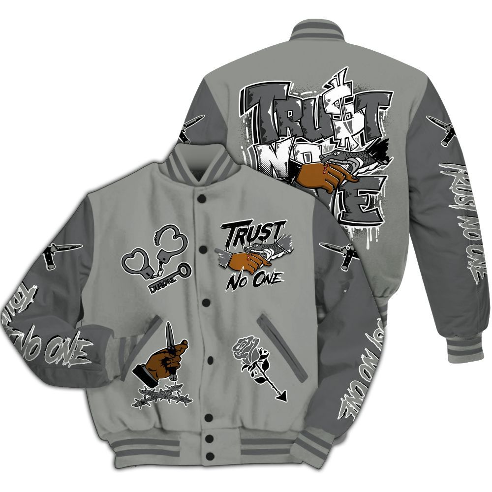 Varsity Jacket To Match Paris Olympics 4s - Trust No One Dripping All Over Print