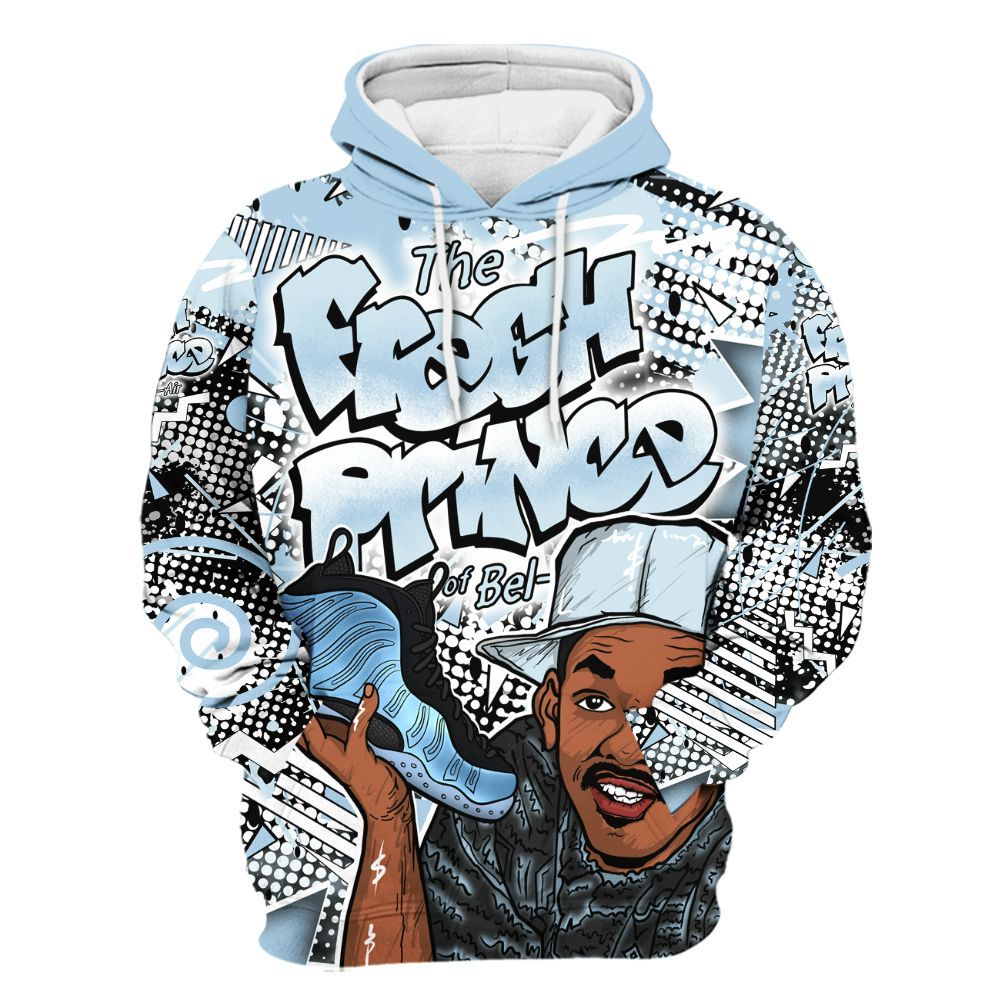 Hoodie To Match Foamposite One Psychic Blue - Fresh Sneaker 90s All Over Print