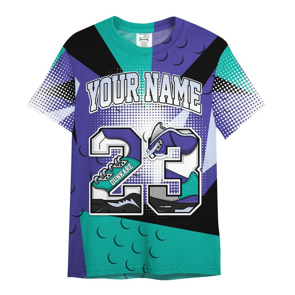Shirt To Match Retro Grape 5s - Custom Name 23 5s All Over Print