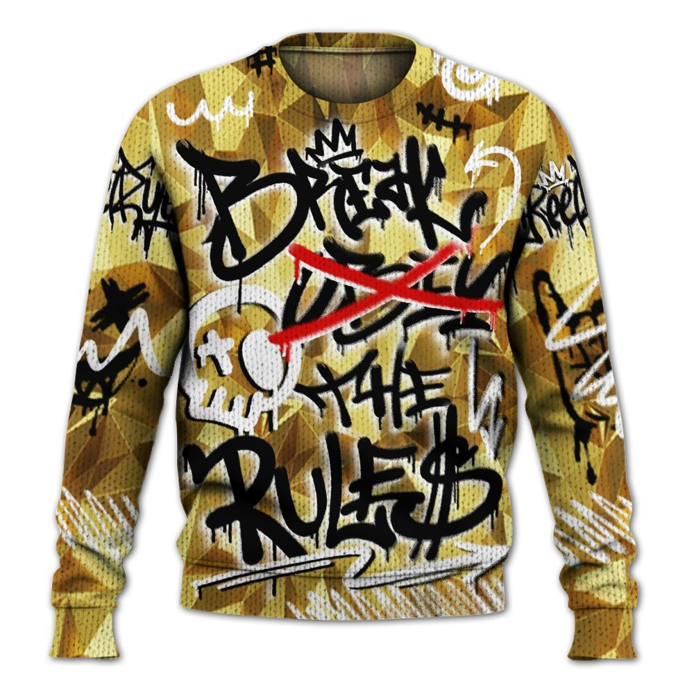 Knitted Sweater To Match NET Gold 4s - Break Rules Streetwear