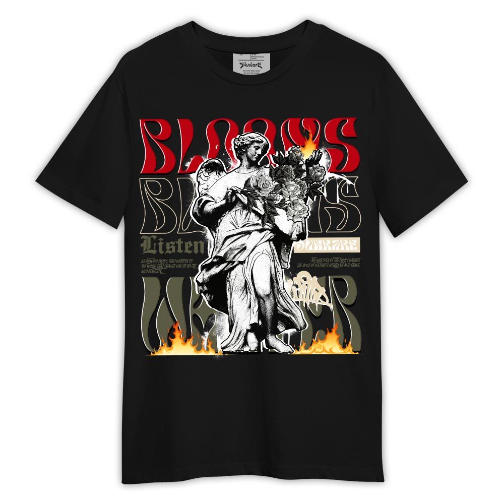 Shirt To Match Low OG Medium Olive 1s - Blooms Whisper Shirt Outfit