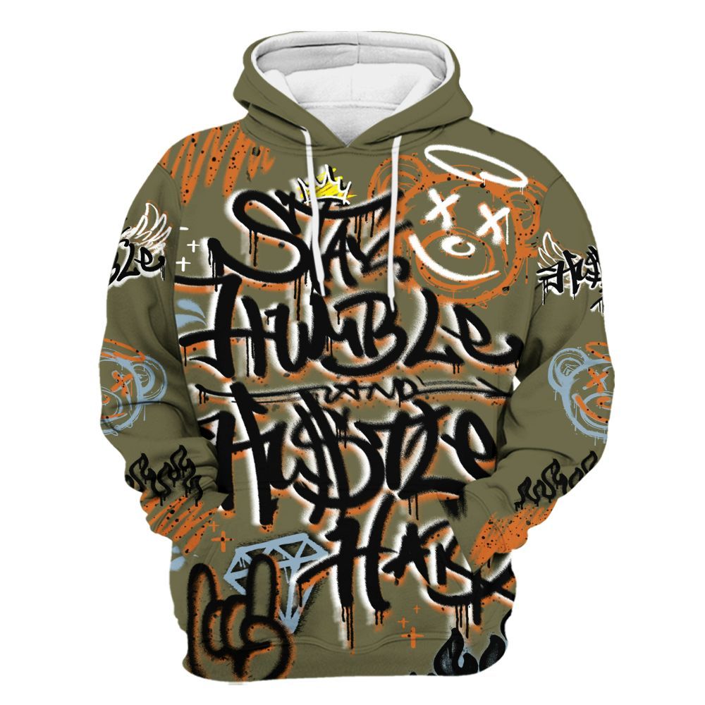 Hoodie To Match Olive 5s - Humble Drip Streetwear Graffity All Over Print