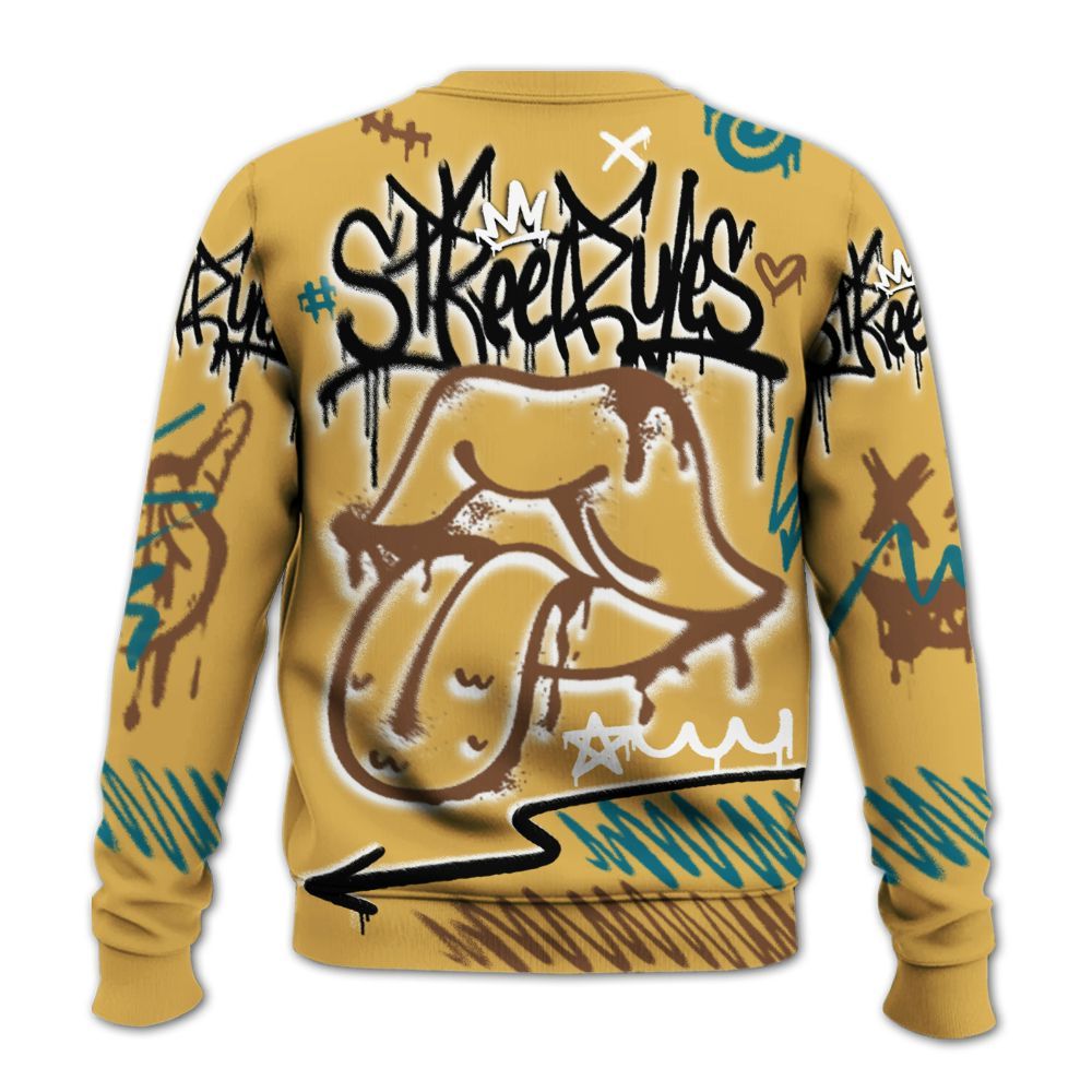 Sweatshirt To Match Retro Cacao Wow 4s - Break Rules Streetwear All Over Print