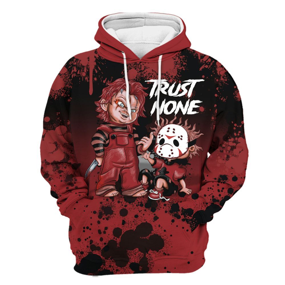 Hoodie To Match Alternate Flu Game 12s - Trust No One Scary All Over Print