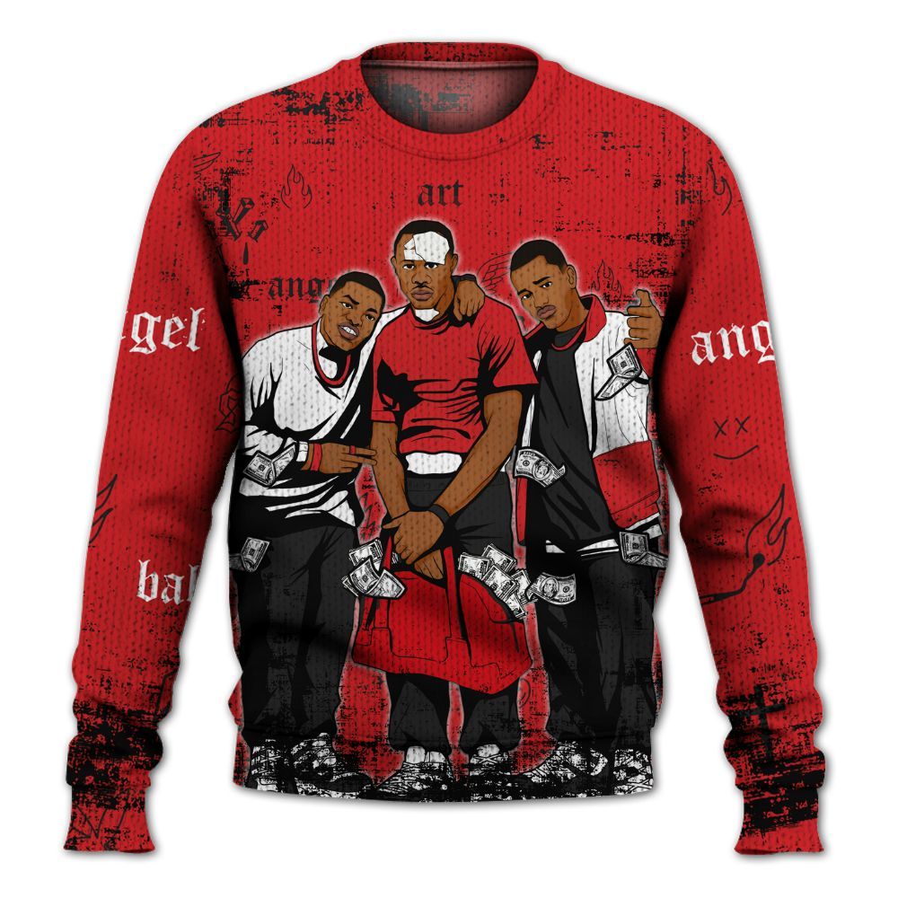 Sweater To Match Bloodline 12s - Paid In Full Money Graphic