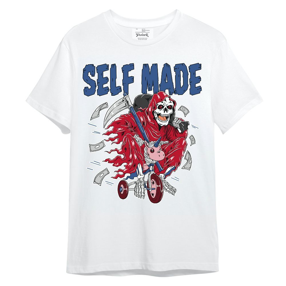 Shirt To Match Air Griffey Max Black Red Navy Blue 1s - Self Make Skeleton Unisex Shirt