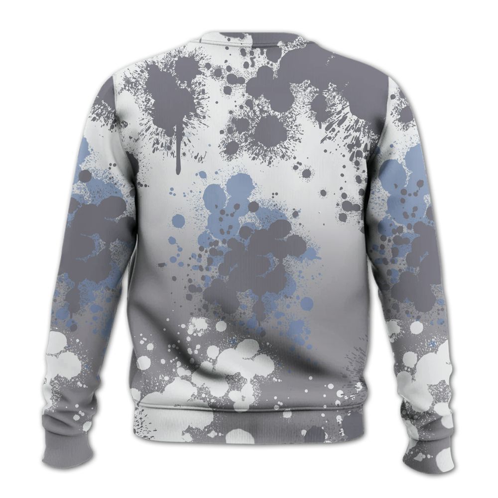 Sweatshirt To Match Low Cement Grey 11s - God Blessed Ink Drip All Over Print