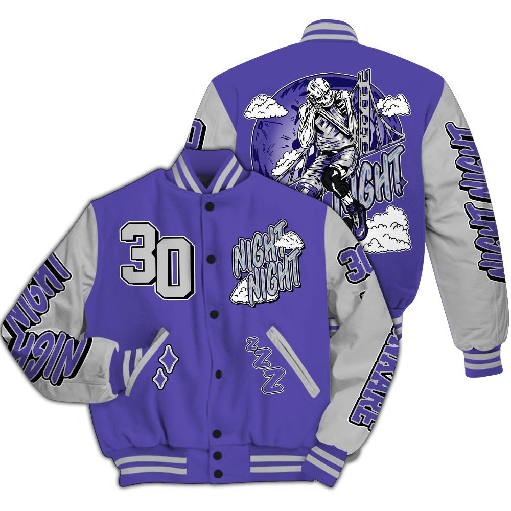 Varsity Jacket To Match Retro Concord 5s - Seeya Skeleton All Over Print