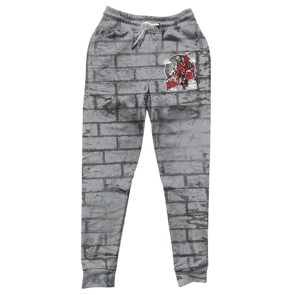 Sweatpant To Match Black Cement 3s - Seeya Skeleton Brick All Over Print