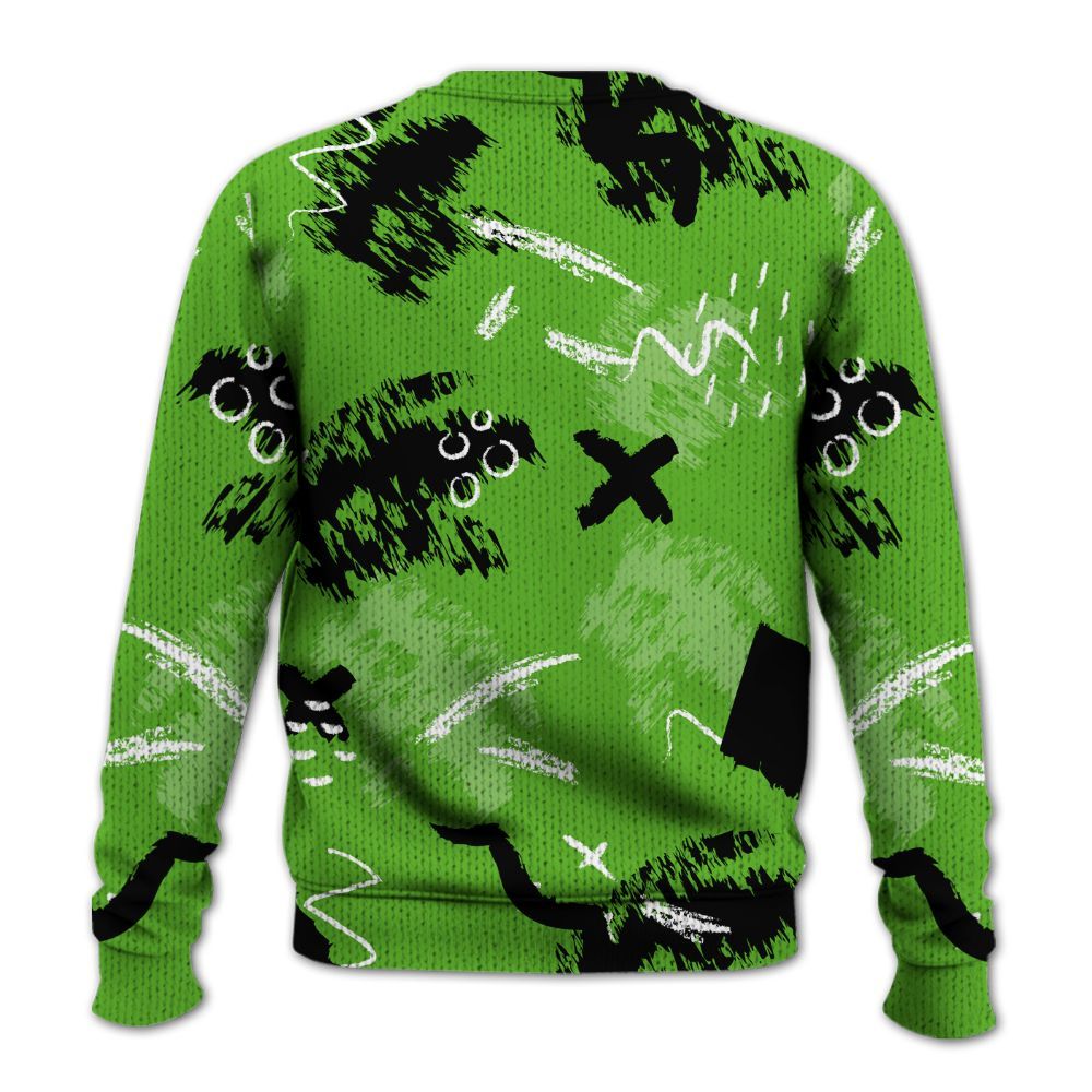 Knitted Sweater To Match Air Foamposite One Volt - Hustle Grind Pray Retro