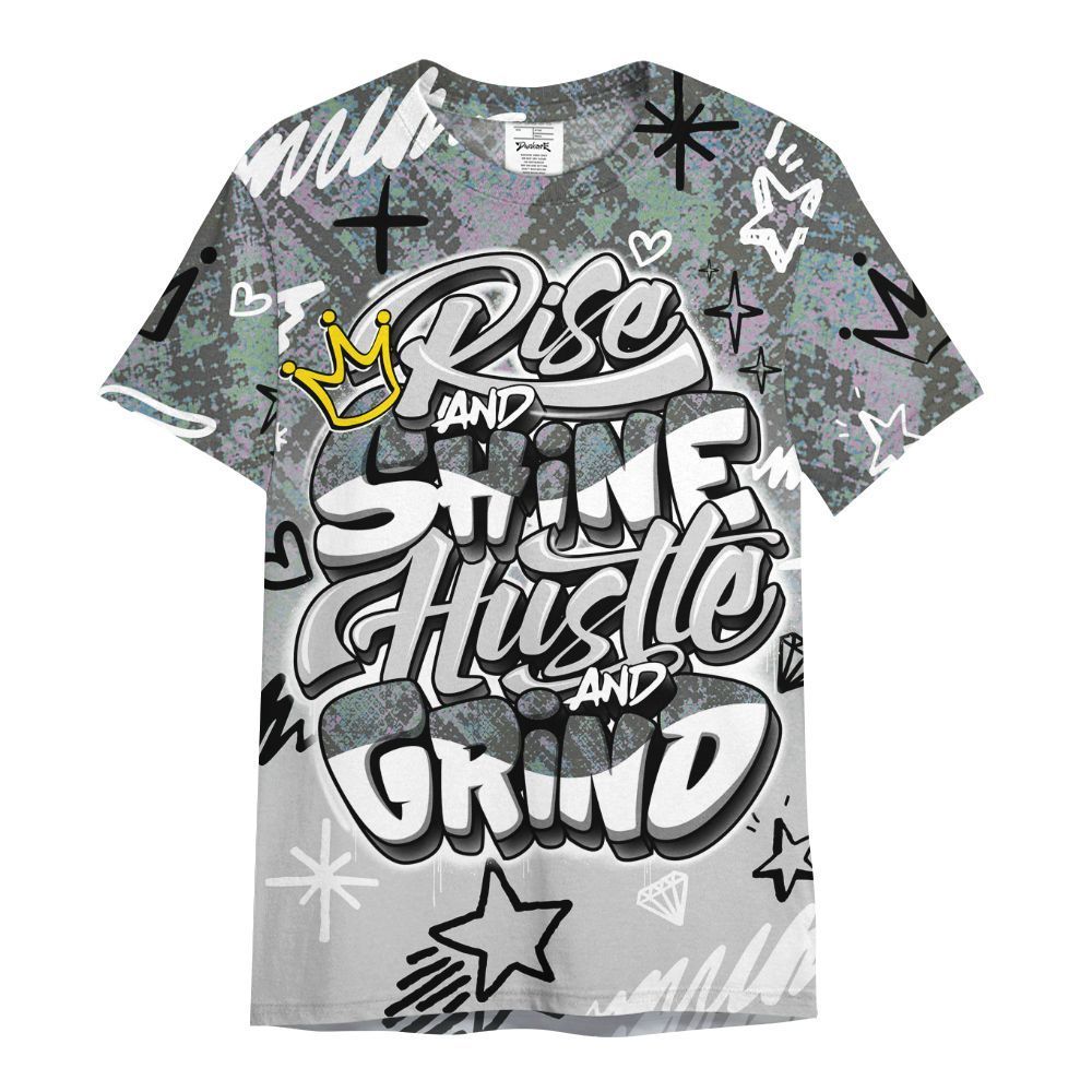 Shirt To Match Low CNY Year Of The Snake 11s - Rise Shine Hustle Grind All Over Print