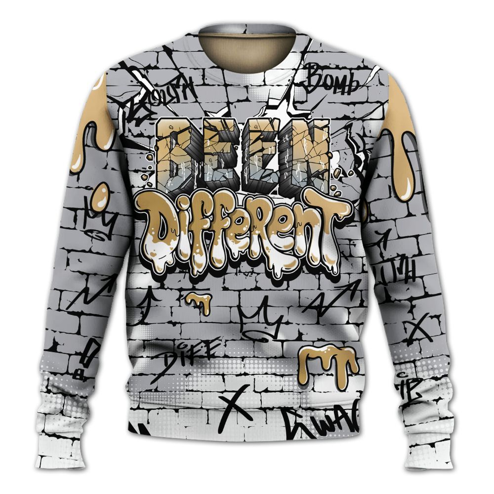 Sweatshirt To Match Retro High OG Cool Grey 1s - Been Different All Over Print