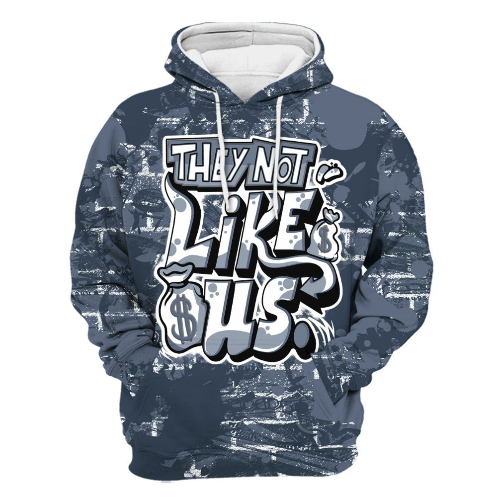 Hoodie To Match Low Diffused Blue 11s - Dislike Us Graphic Street Art All Over Print