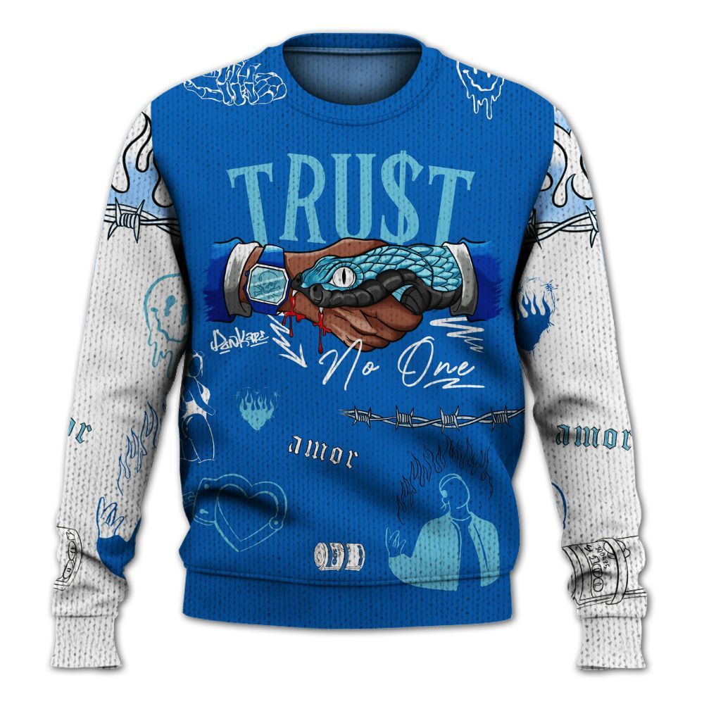 Knitted Sweater To Match Dunk Low Argon - Snake Trust No One