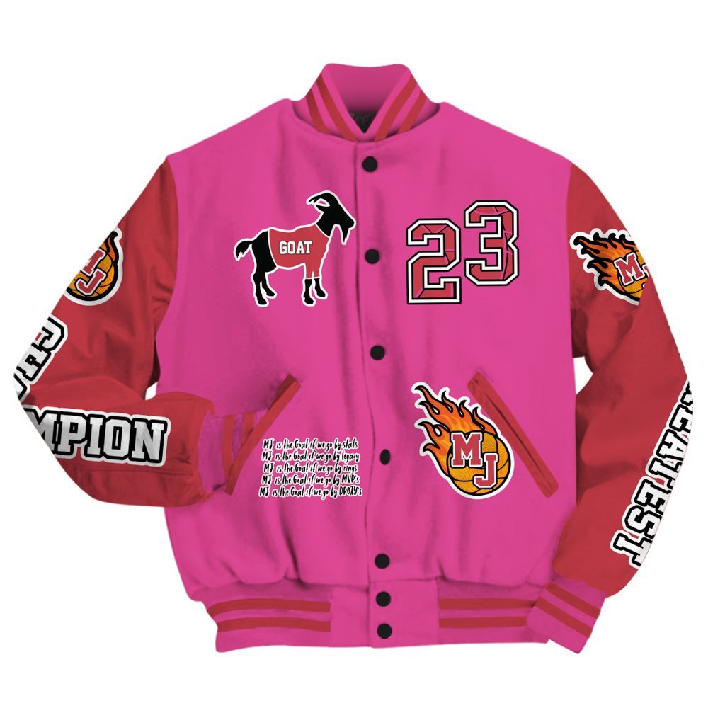 Varsity Jacket To Match KD 4 Aunt Pearl - 23 G.0.A.T Jump Up Basketball All Over Print