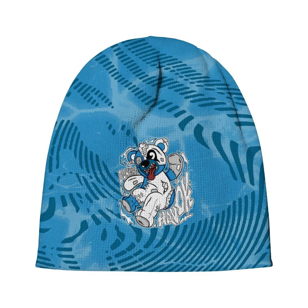 Beanie Hat To Match Powder Blue 9s - Havok Bear Graphic