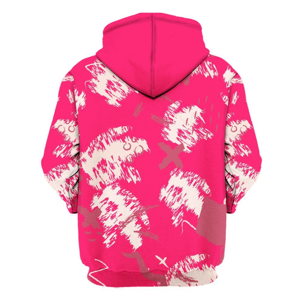 Hoodie To Match A'One Hyper Pink Shirt, Hustle Grind Pray Retro All Over Print