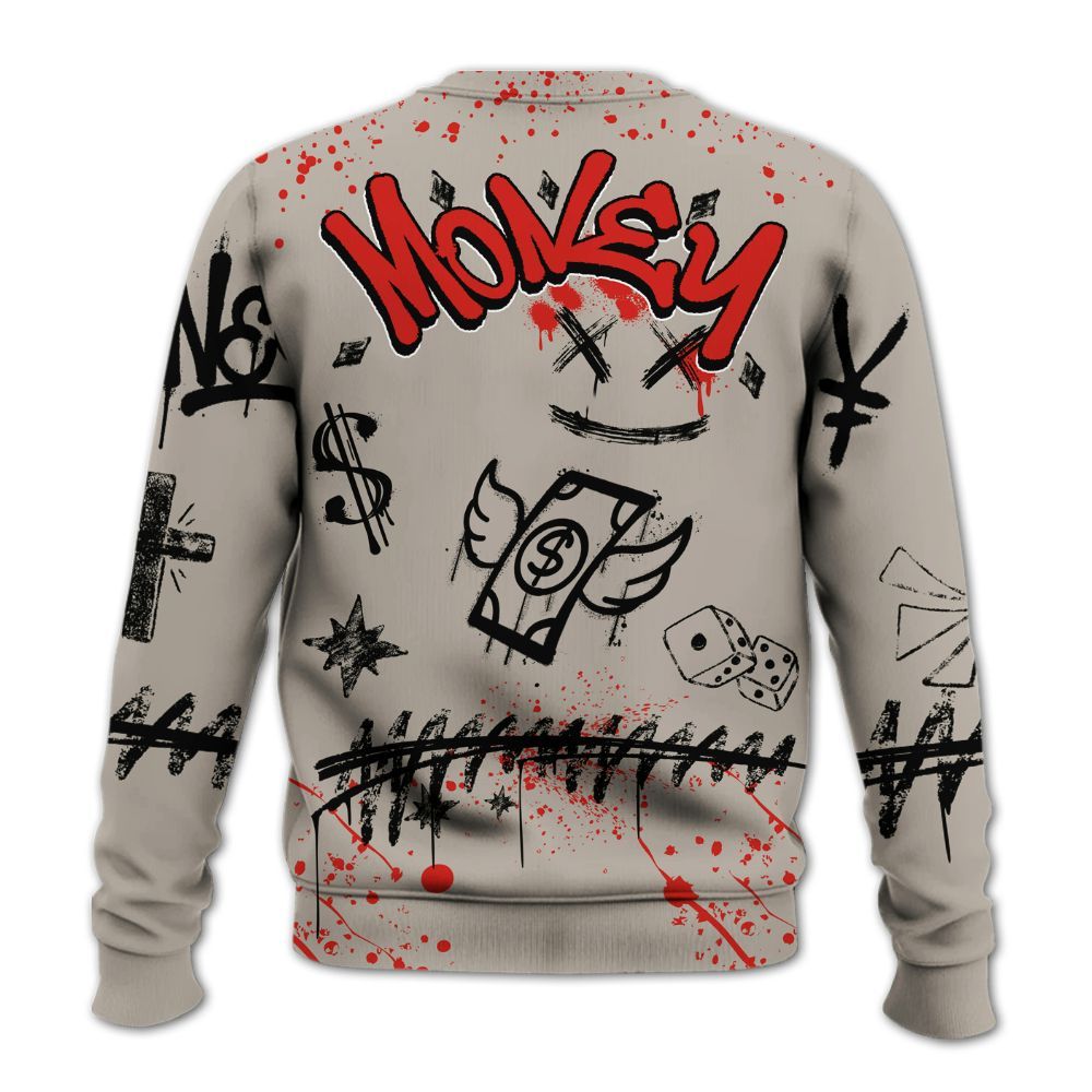 Sweatshirt To Match Low OG Phantom 1s - Everybody Paid In Full Crayon All Over Print