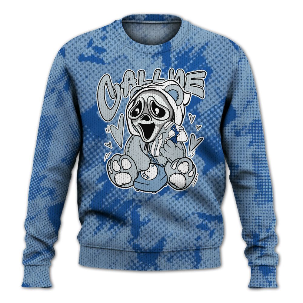 Knitted Sweater To Match Low Space Jam 11s - Call Me Bear Abstract Halftone