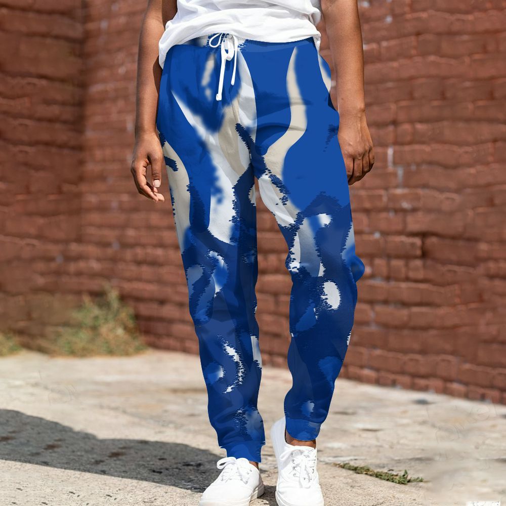 Sweatpant To Match Low Game Royal 1s - Burn All Over Print